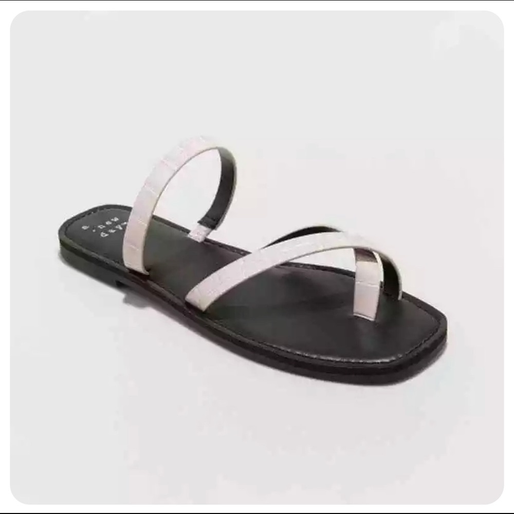 a new day Lilac Felicity Slip On Sandals Printed Straps NWT